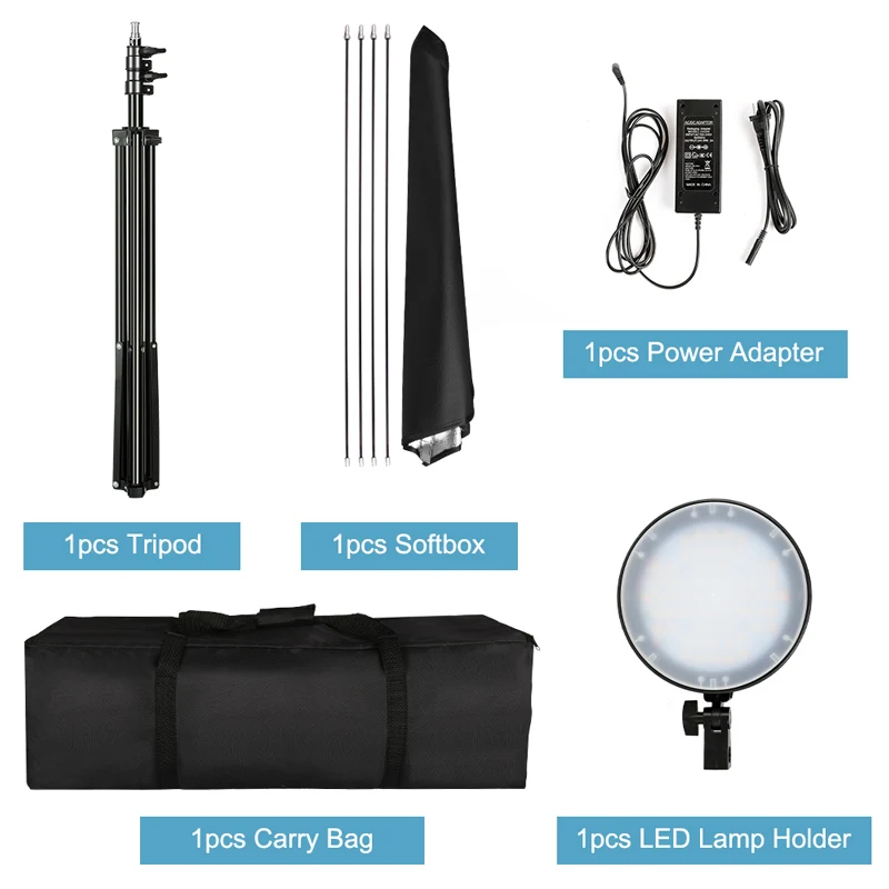 E-reise Photography Softbox Lighting Kit with  Two Color LED Lamp for Continuous Stepless dimming Light System