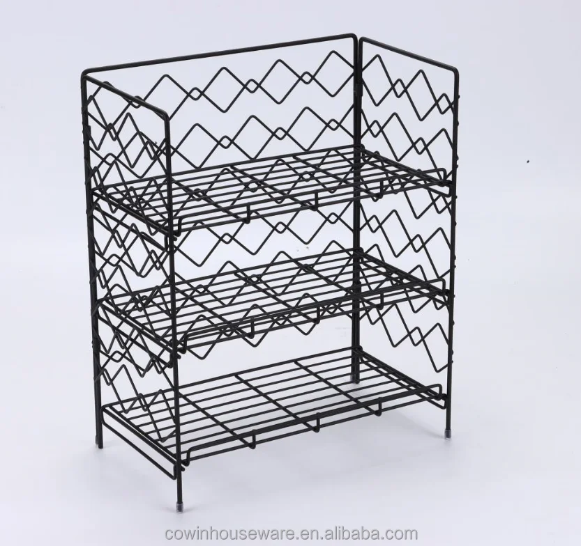 American Style Kitchen Countertop Stand Stackable Pantry Food Storage Foldable Spice Shelf Snack Basket Collapsible Rack