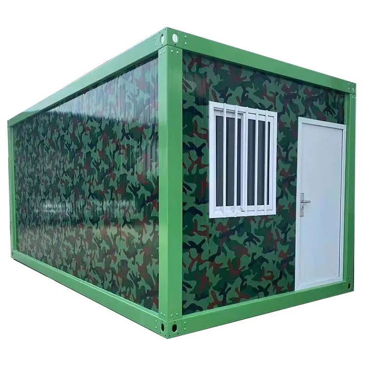 Light Steel Frame 20Ft 40 camouflage Prefab Homes Living Container House For Sale