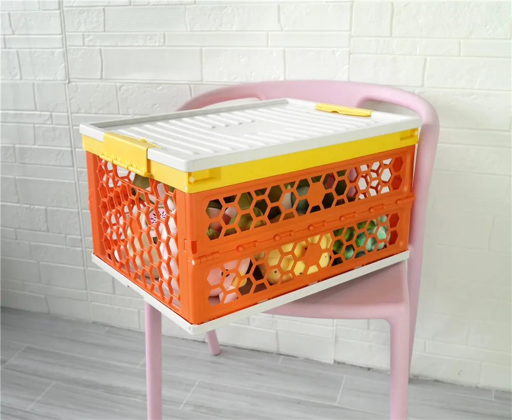 personal use perforated type 32 Liter plastic collapsible storage laundry basket