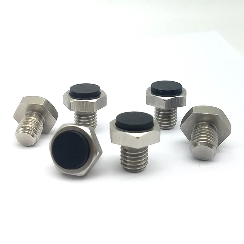 46~50HRC  Swiveling Locating and Support Buttons Threaded Stop Pins with Urethane