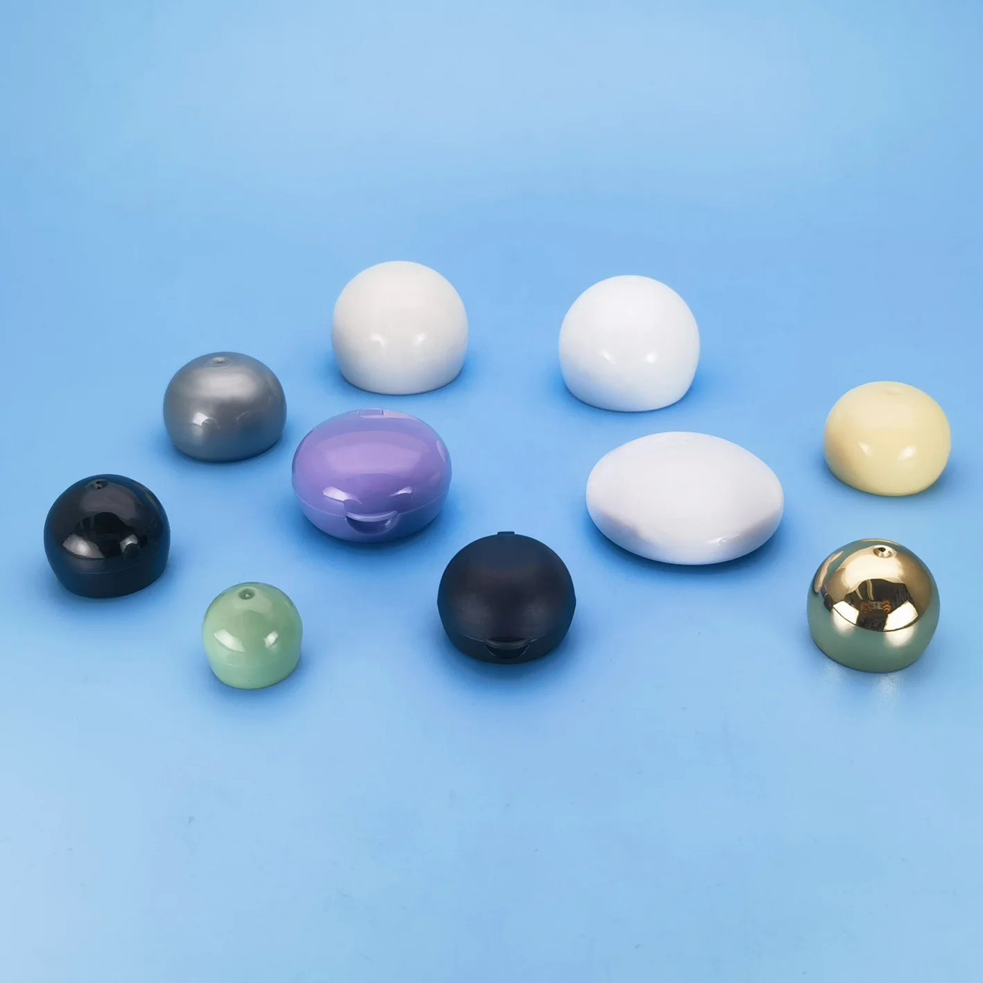 Dome Cover Flip Top Cap Ball Shape Plastic High-grade Smooth Gold 13/18/20/24/28 Mm Bottles Plastic Packaging for Cosmetics