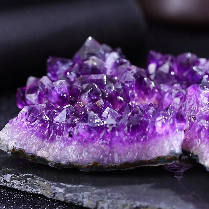 Amethyst geode natural crystal quartz stone wand healing mineral stone rock home decor crystal crafts