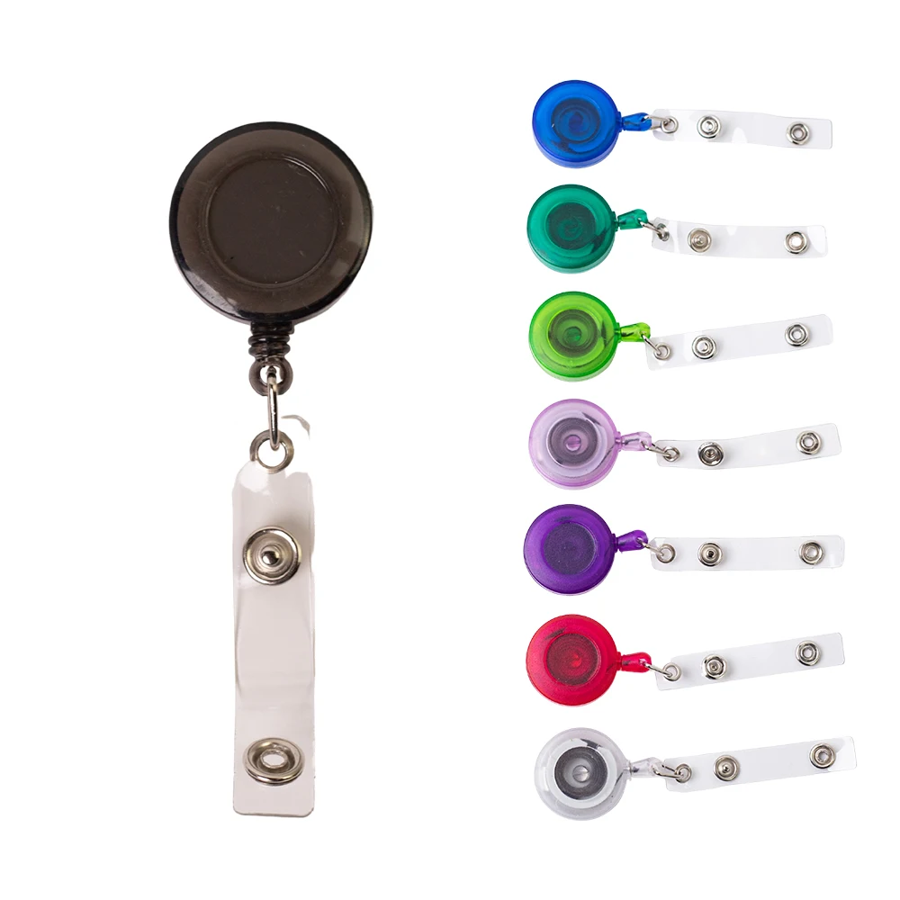 Colorful YoYo ID Reel Badge Carabiner Reel Round Retractable Badge Reel