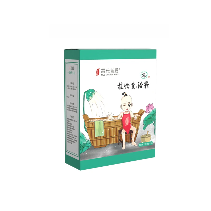 3 мешка в коробке, холодная лихорадка и кашель, травяной порошок для ванны для тела ребенка