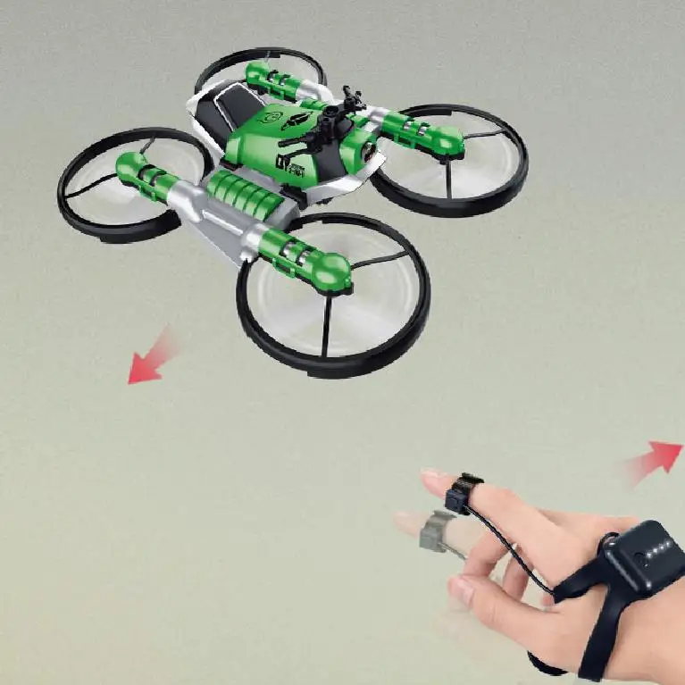 Hand Gesture Sensing Motorcycle Drones Remote Control rc Race Drones 2 In 1 Remote Control Aircraft Toy Drone With Camera