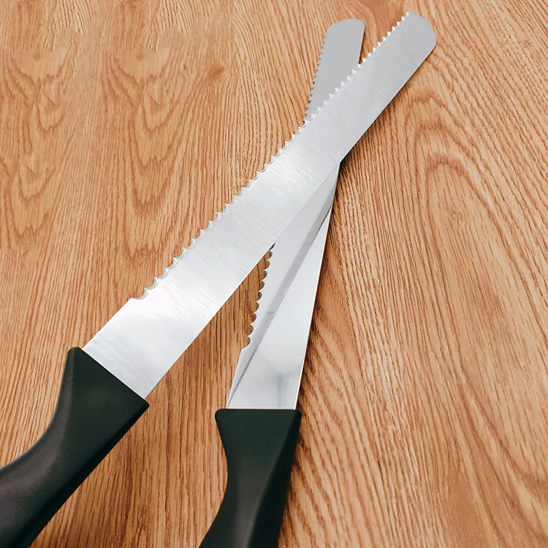 amazon kitchen wholesale cheap 10 12 14 inch long stainless steel serrated blade toast ham cake bread knife with plastic handle
