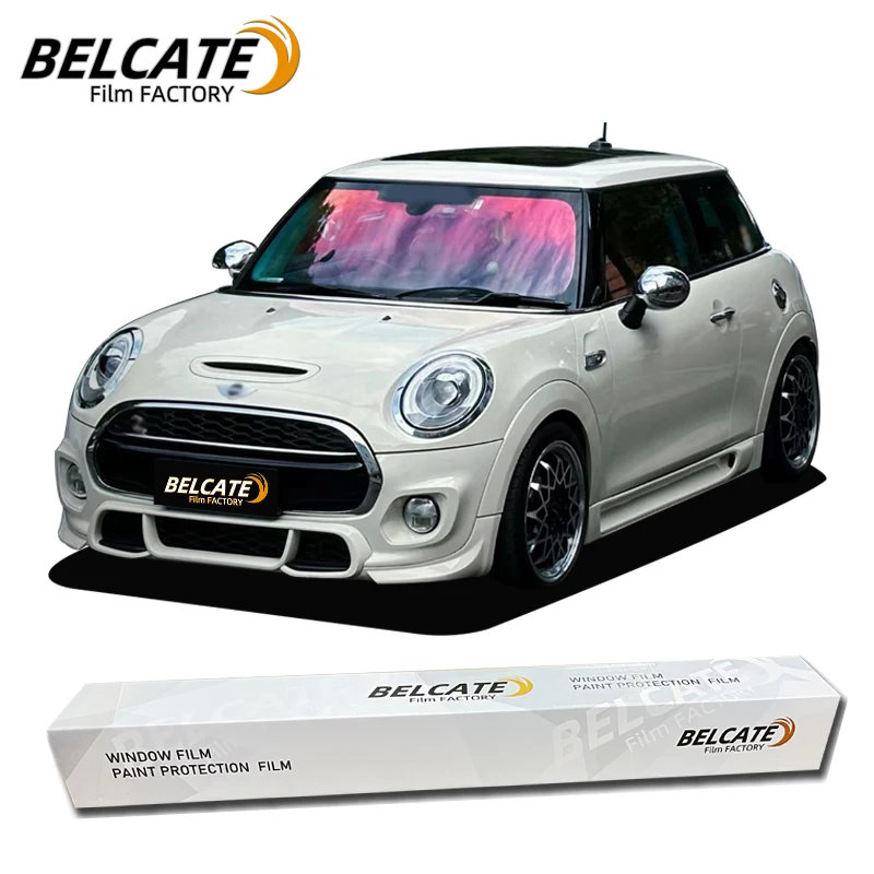 BELCATE sunset red chameleon tint VLT 80% pink chameleon tint film car window film windshield solar colored sunset chameleon tin