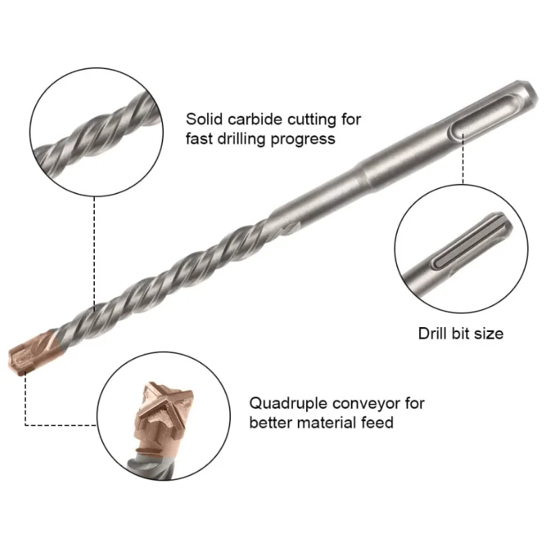 Multipurpose Drill Bits Sds max Electric Cross Type Alloy sds plus Drill Bit For Masonry Concrete Drilling