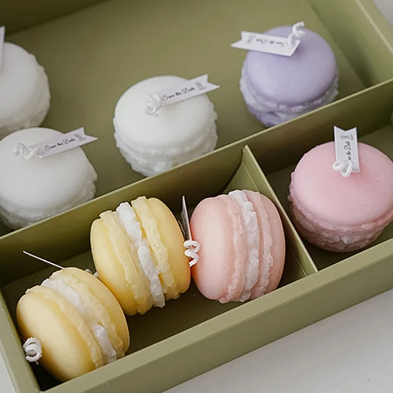 DGC Wholesale Diy handmade Macaron Shaped Candle Fragrance Cute Home Decoration Gifts Funny Message Scented Candle Manufacturers