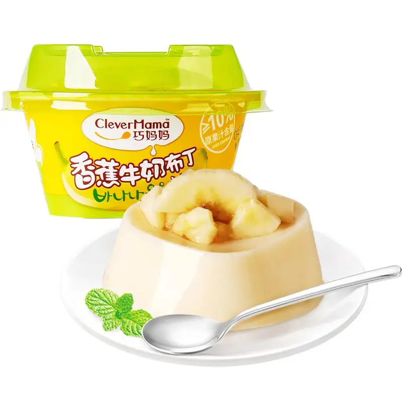 Clever Mama 70g Low Fat Zero Gelatin Wholesale Banana Halal Fruit Konjac Jelly Pudding