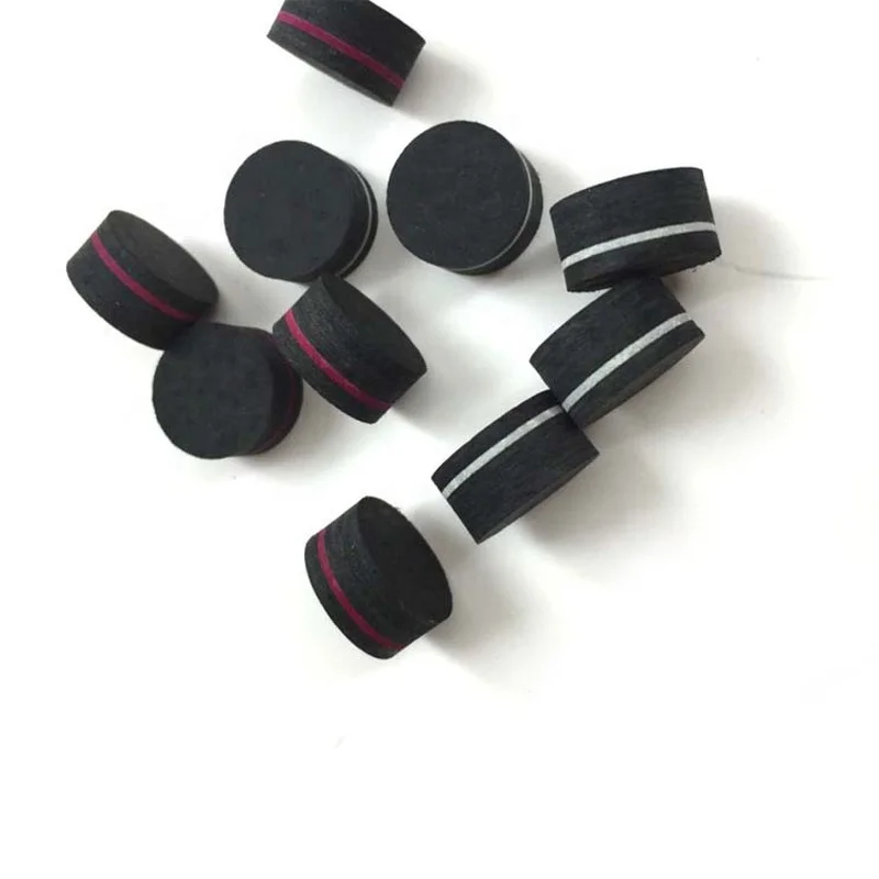 xmlivet 12mm/13mm/14mm Black with white 8layers pigskin Billiards Pool cue tips SS/S/M/H can Customize Billiards tip accessories