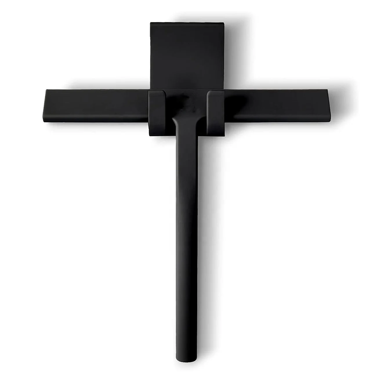 Professional bathroom shower squeege door Black Silicone window squeegee cleaning wiper with rubber handle