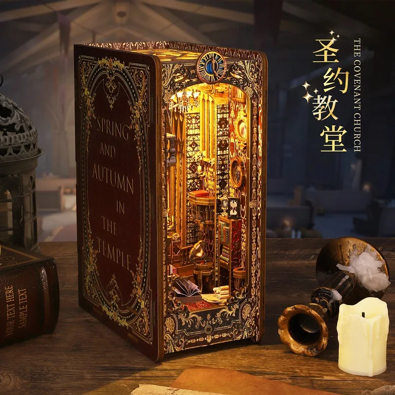 Книжная полка «сделай сам» набор для вечного книжного магазина миниатюрный домик кукол деревянный игрушечный детей и