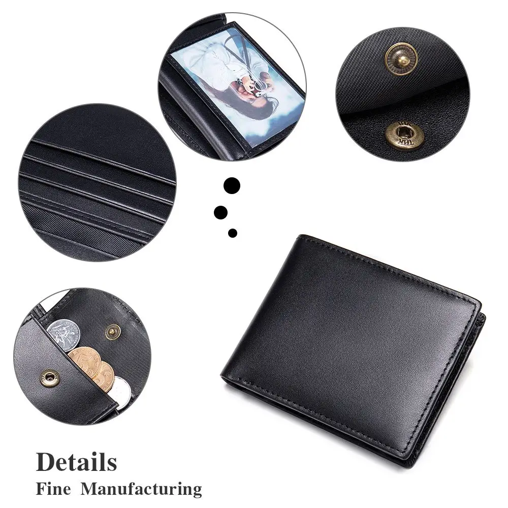 Marrant 7328 men bifold wallet credit card holder with money clip slim rfid blocking wallets genuine leather wallet for men