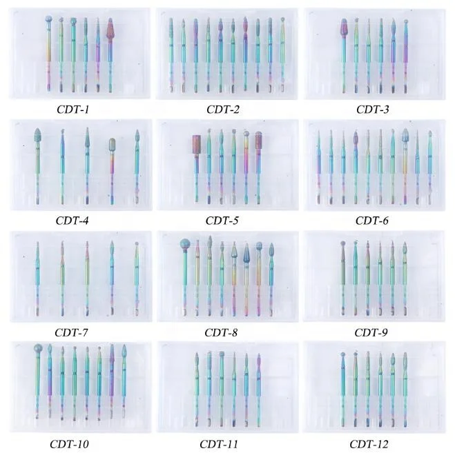 
Rainbow Diamond Nail Drill Bit Set 3/32