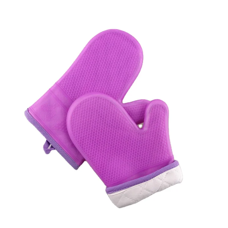 Hot selling Heat Resistant silicone Oven Mitt with recycle Cotton Lining for Kitchen