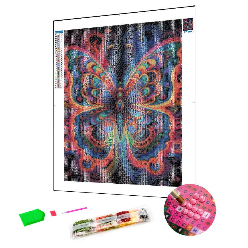 5D DIY Full Diamond Flower Butterfly Painting Diamond Rhinestone Mosaic Embroidery Painting For Beginners Wall Decor