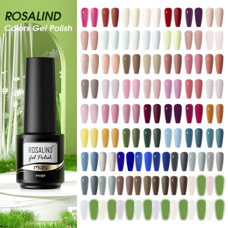 ROSALIND nails art private label oem new fashion colorful gel varnish nail lacquer soak off uv led lamp gel polish for wholesale