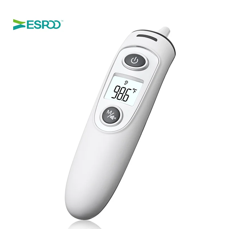 Thermometer Inframerah Bayi, Thermometer IR 510K Digital untuk Telinga dan Dahi