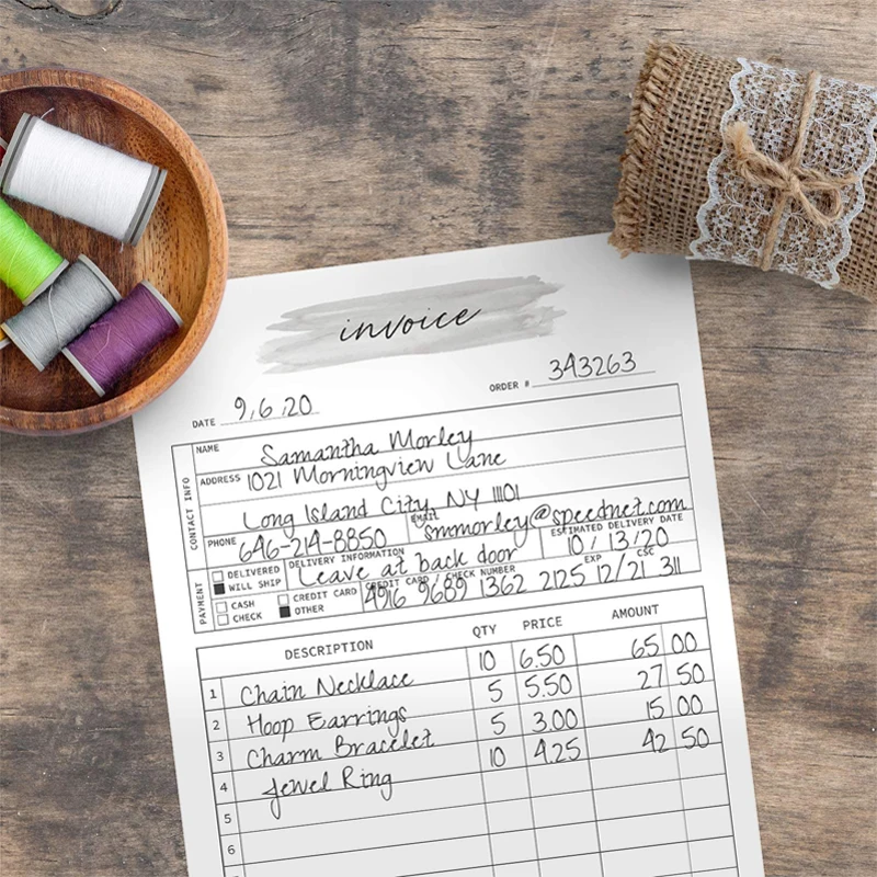  Оптовая продажа Высококачественная целлюлозно-бумажная CNR бумага печатная образец Чековая книга меню ресторана