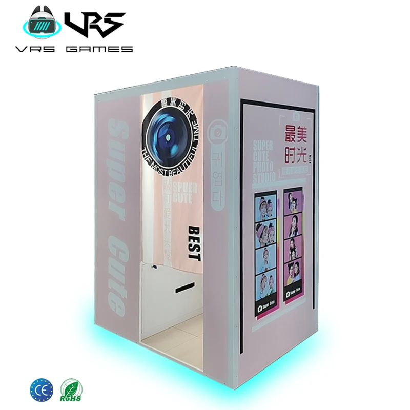 Guangzhou Purchase Coin Photo Booth Passport Album Id Retro Photo Booth Automatic vending machine with printer