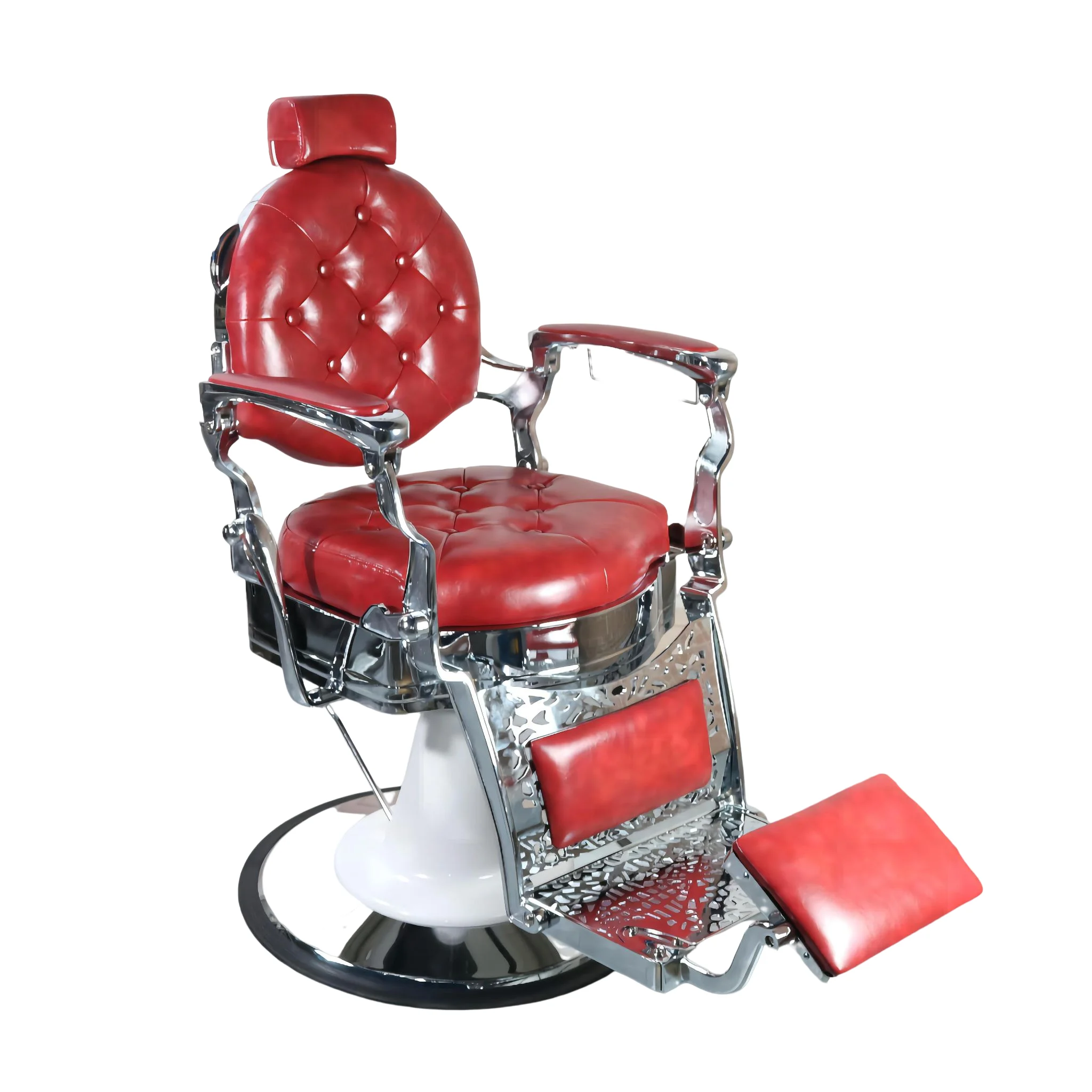 Modern High-End Hair Cutting Chair Special Black Luxury Barber Chair For Beauty Salon With Footrest Modeling Chairbarber chair f