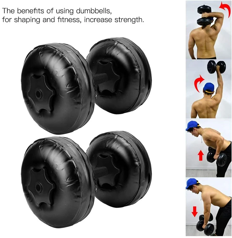 Water Filled Dumbbells 8-10KG Woman Fitness Portable Adjustable Water Filled Dumbbell for Bodybuilding Lifting Training