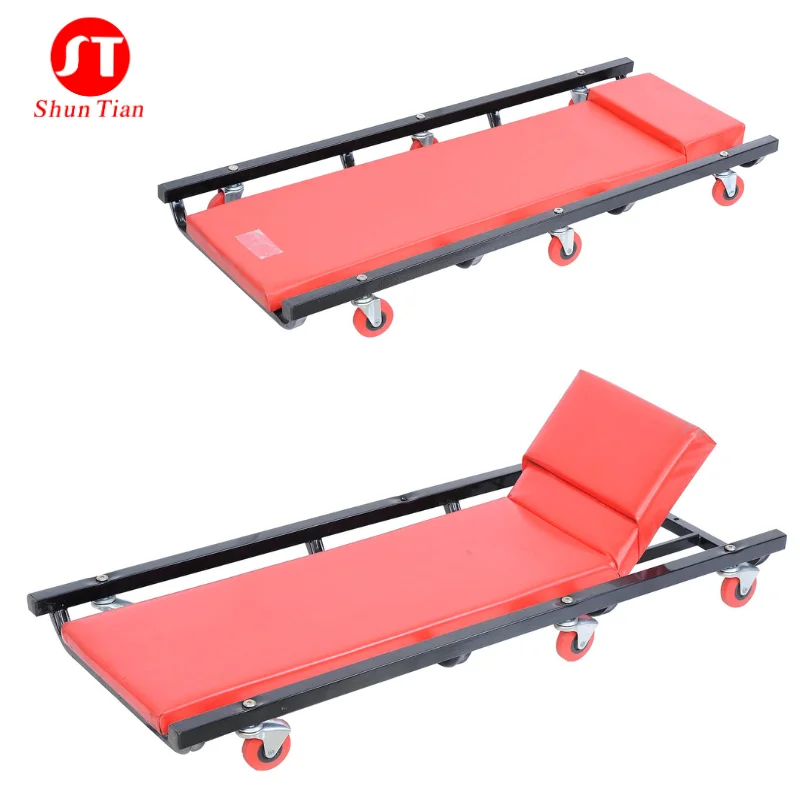 36 40 Inch  Fold Car Creeper 110 KG Heavy Duty Plastic Low Profile Automotive Car Repair Creeper Tools With Wheels