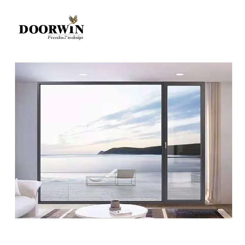  Оконная система Doorwin с тонкими линиями из алюминия минимизированные границы для максимального просмотра двойные закаленные оконные