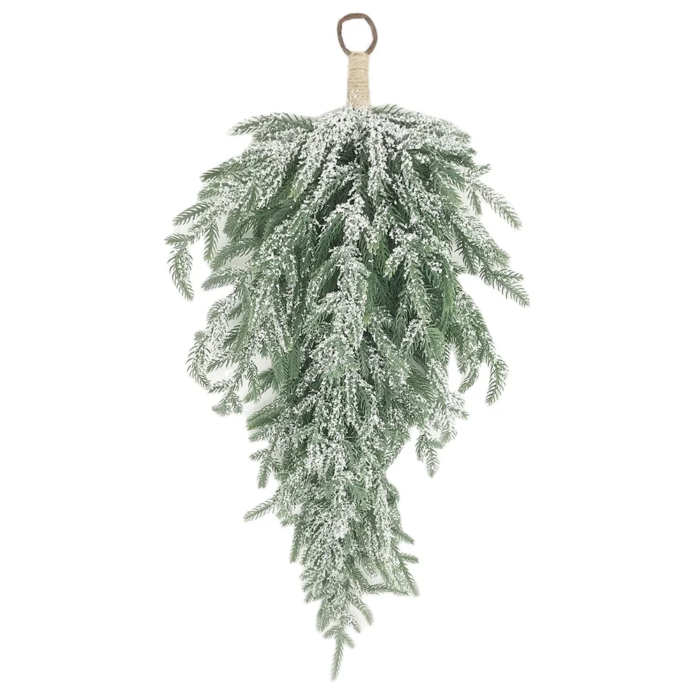 Christmas Tear-drop Swag Hanging Ice Pine Leaves Greenery Swag Hanging Decorations Christmas Items
