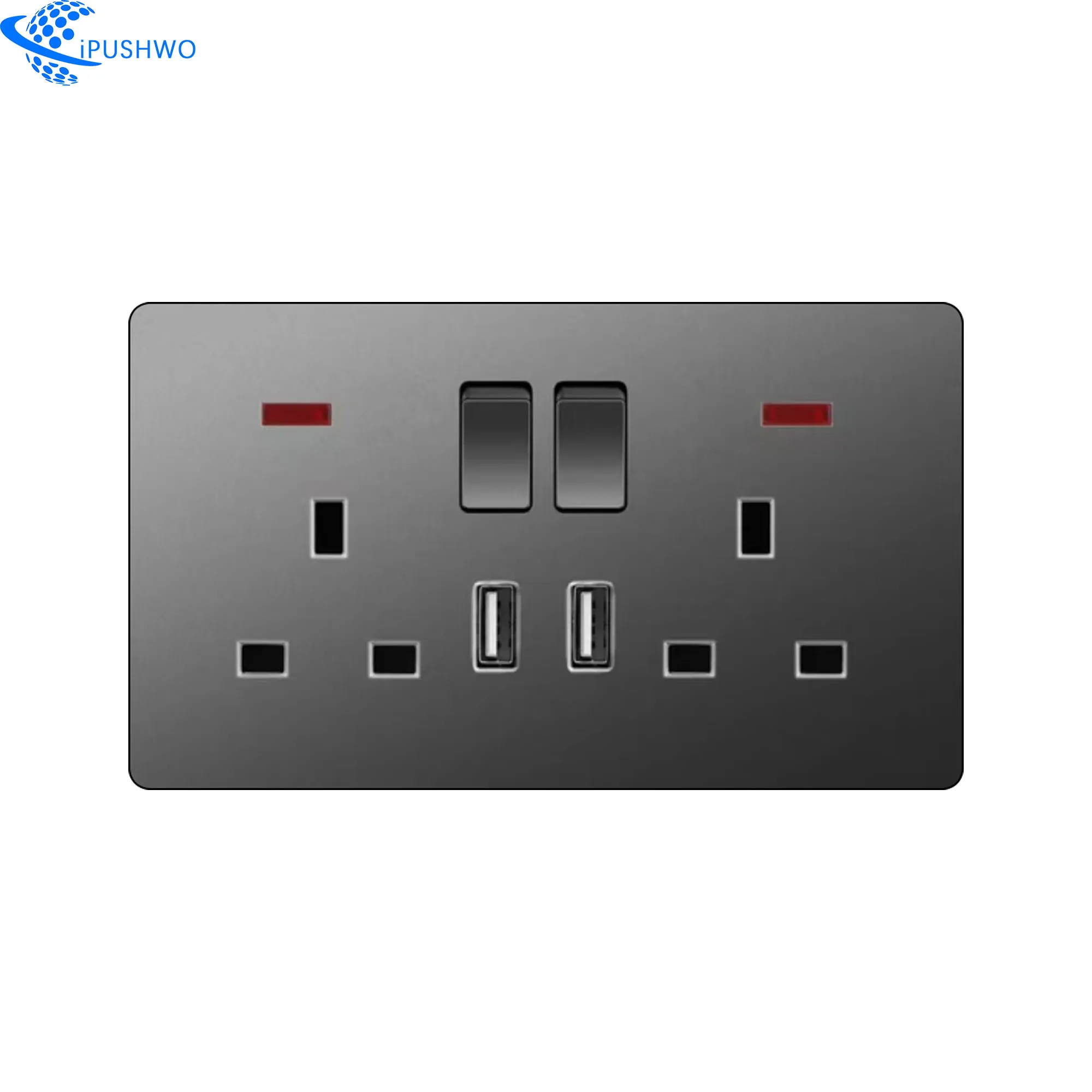 Italian Standard 4-way 3-way Dimmer Wall Switch Socket WiFi Zigbee Compatible French TV PC EU Max Voltage 250v Max Glass Home US