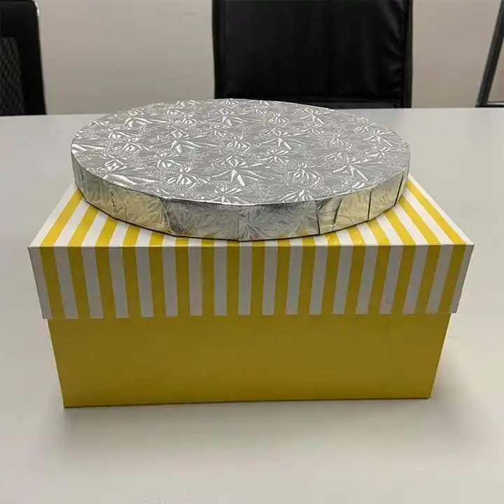 Large Cake Drum Board Embossed Aluminum Foil Silver Cake Boards