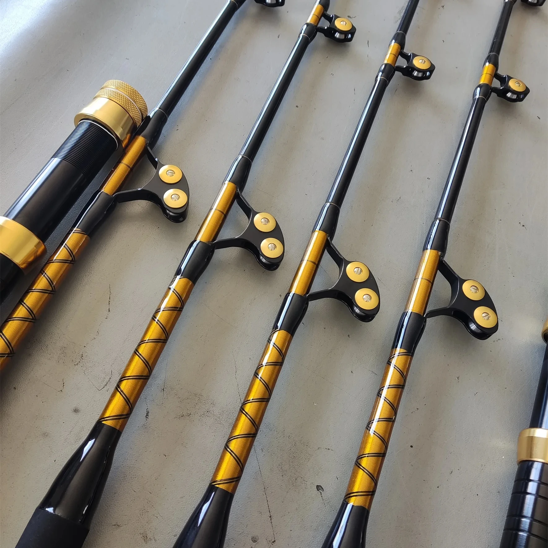 OEM Alu Bent Butt Roller Guide Swivel Tip Guide Big Game Boat Rod Fiberglass Blank Deep Sea Tuna Shark Trolling Ro