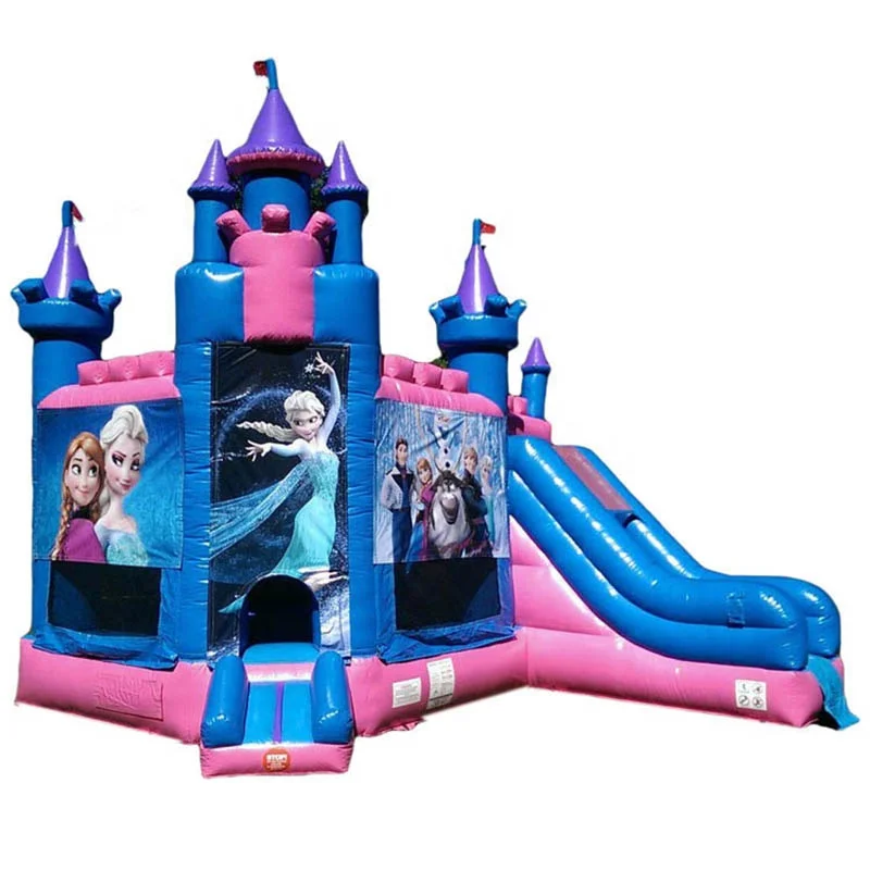 8x4m kids bounce house inflatable slide frozen bouncy castle for sale