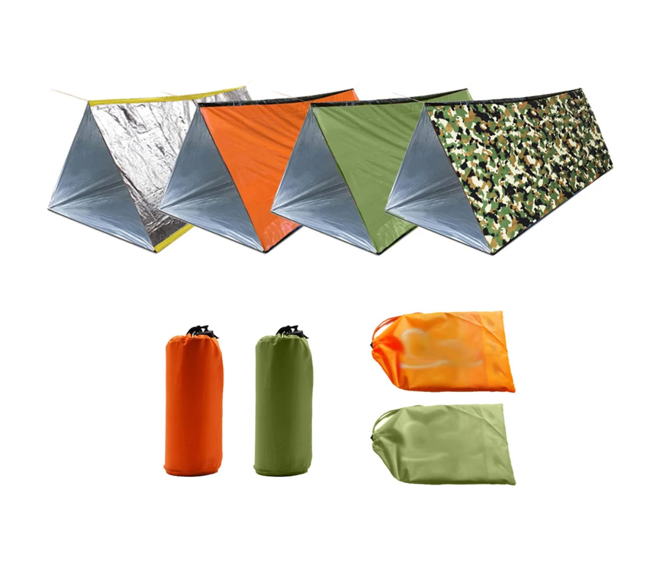 Portable Waterproof Emergency Survival Shelter Sleeping Bag Tube Tent 2 Person Tube Tent Survival Shelter