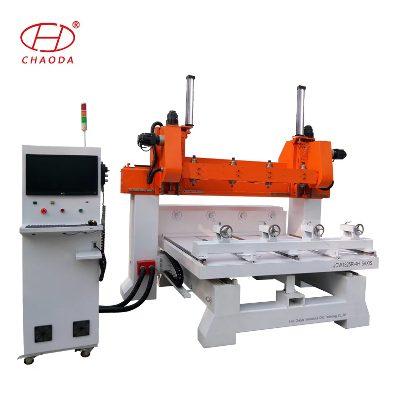4 6 8 10 12 Heads 5 Axis 3D Rotary Multi Spindle CNC Router, Wood Chair CNC Router
