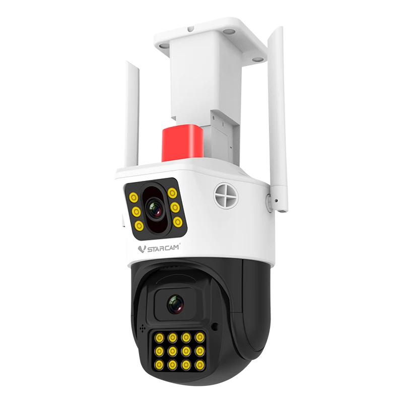 4G security Fire detection CCTV Security IP Camera Outdoor Dual Lens network camera for outdoor