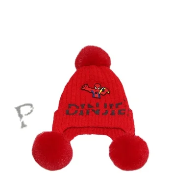 
Children winter hats thick knit spiderman beanie 