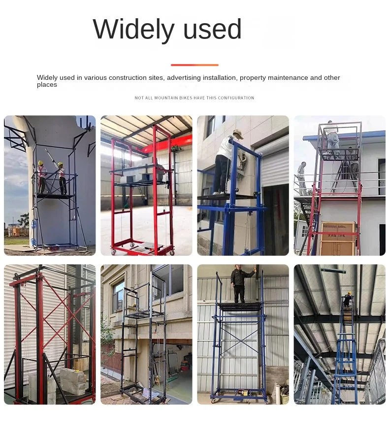 2-8M 500KG Remoto Control Electric Lifting Ladder Scaffolding Mobile Telescopic Folding Platform