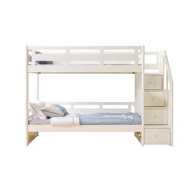 Sampo Kingdom cama Water-based Paint Kids Bunk Bed for Kids Customized Furniture Pine Wooden Finland Solid Wood Contemporary Car