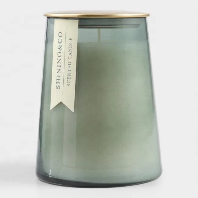 Candle Warmer Decorative Customised Scented Candles Set with Diffuser Luxury Candle Jar with Lid Gold