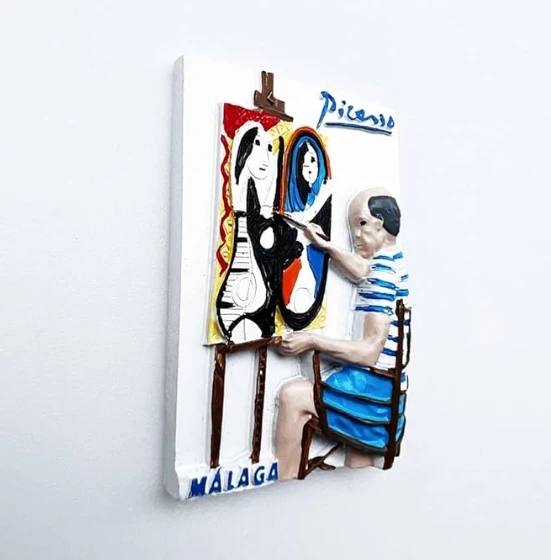 Resin 3D famous painter Picasso Malaga Spanish refrigerator magnet tourist souvenir