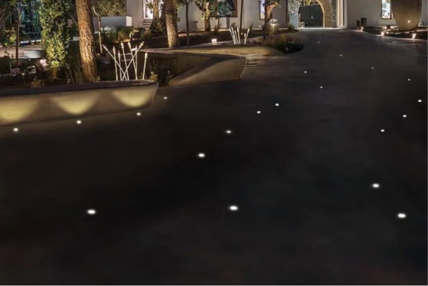 mini outdoor garden landscape path way inground underground light