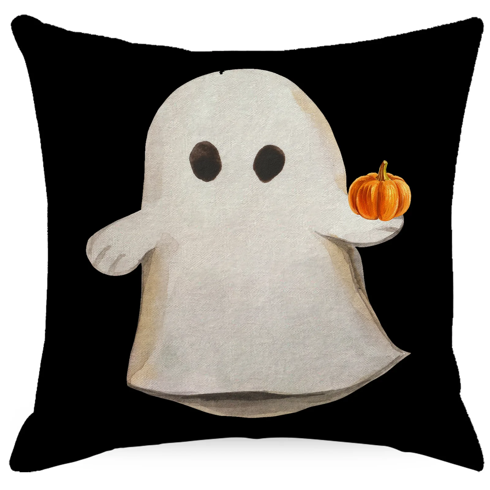 Halloween Spirits Decorations Pumpkin Accent Cushion Cases Standard Sofa Throw Pillow Block Printing Halloween Pillow Covers