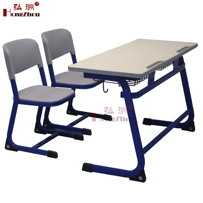 School Furniture Classroom Double Desk and Chair Set for Student