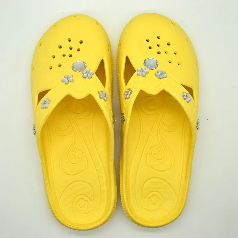 latest design eva garden clogs for woman eva clog with Crystal decoration