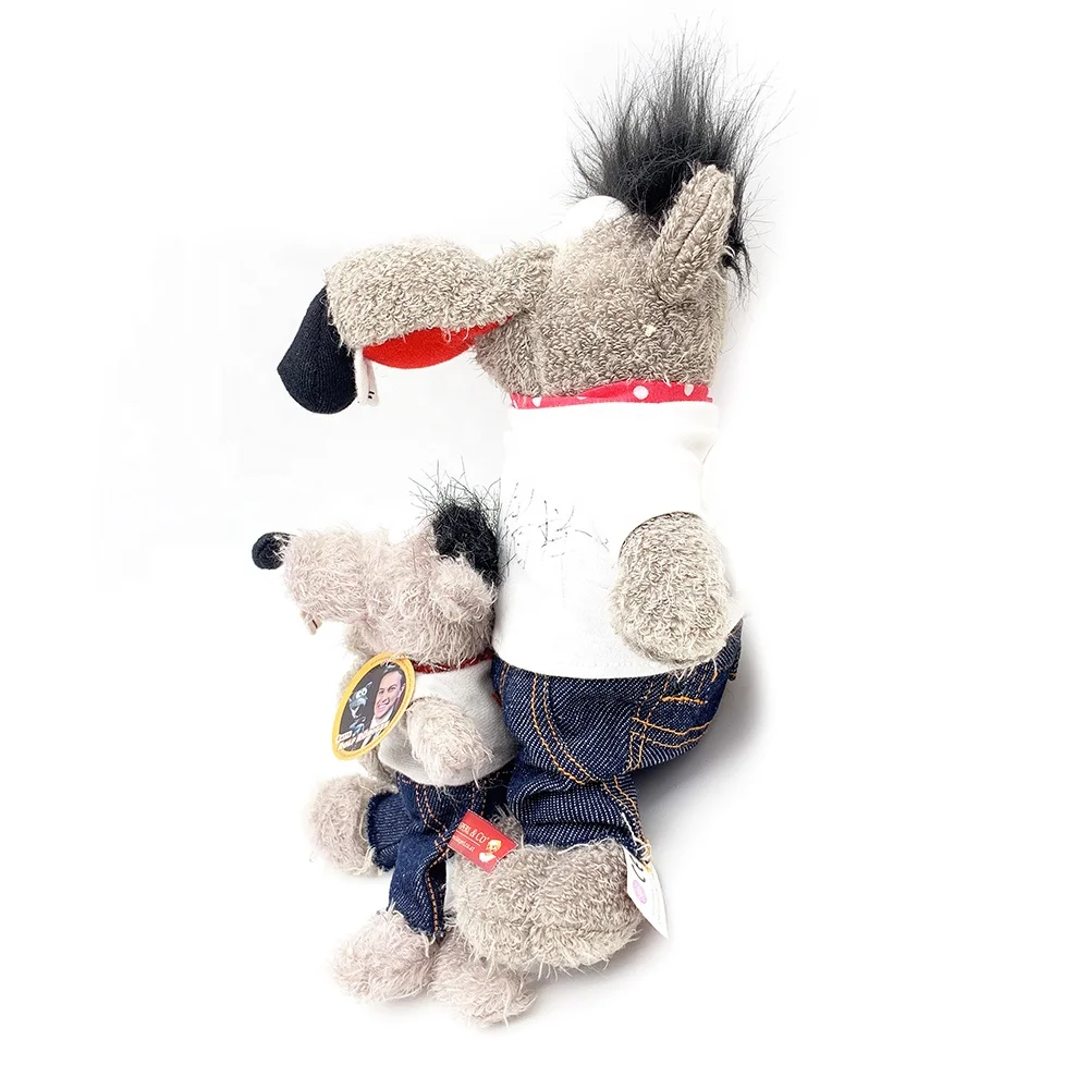 China Customized Stuffed Wolf Plush Toy Wholesale Soft Big Eyes Animal Doll Toys