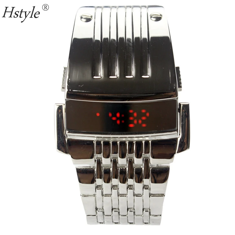 Men Iron Man Super Hero Blue LED Digital  Military Wrist Watches Black WP015