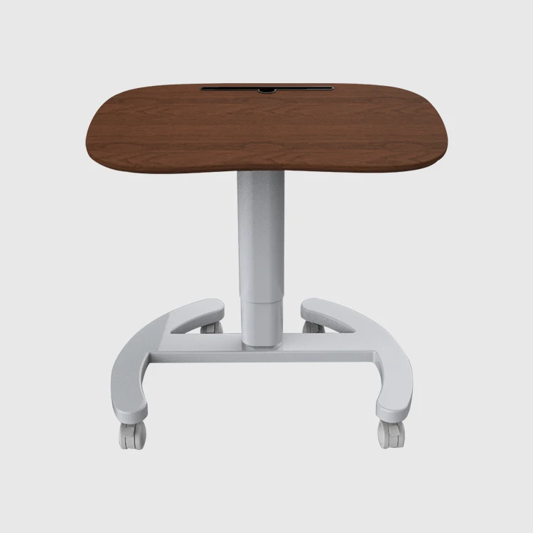 Manual console with adjustable desktop lifting buttons